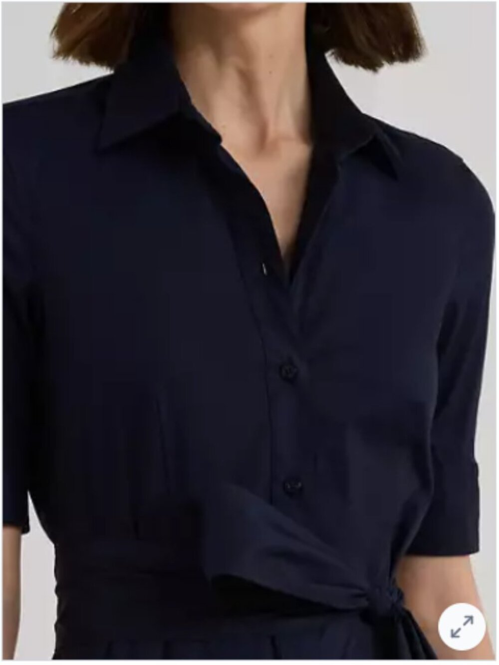 Ralph Lauren Belted Cotton Blend Shirtdress - Picture 4 of 6